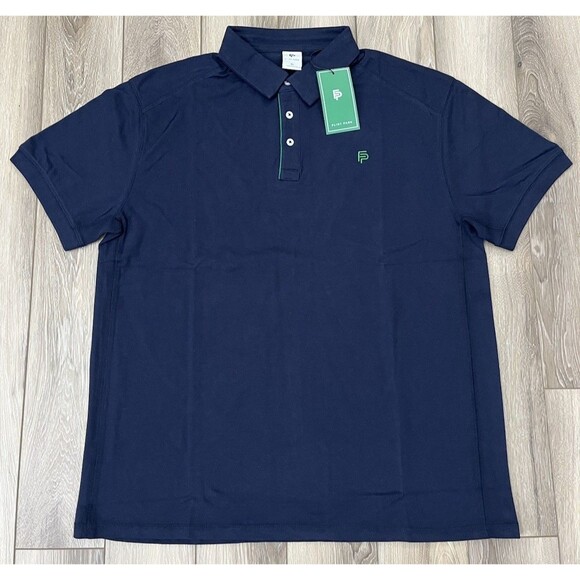 Flint Park Navy Blue Short Sleeve Match Polo Mens XL NWT Golf/Tennis/Pickleball - Picture 2 of 10